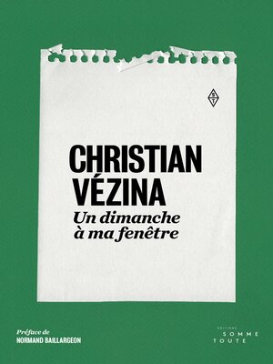 cover image of Un dimanche à ma fenêtre